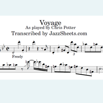 Voyage - Chris Potter transcription preview